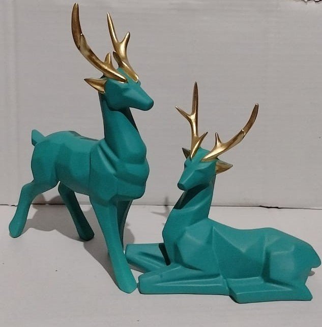 Green sitting and standing deer buy online