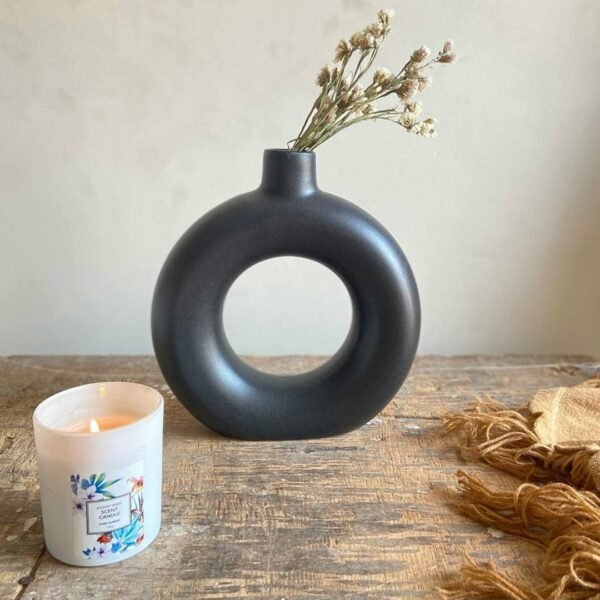 buy black donut vase online in India