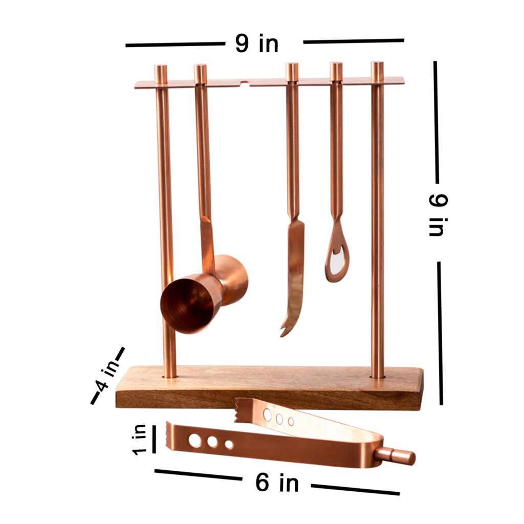Elegant Copper Bar Tool Set Now made in India MadeWithLuv