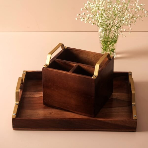 Cutlery Holder and tray for dining table