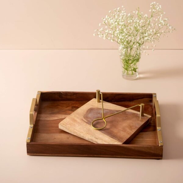 serving tray and napkin holder