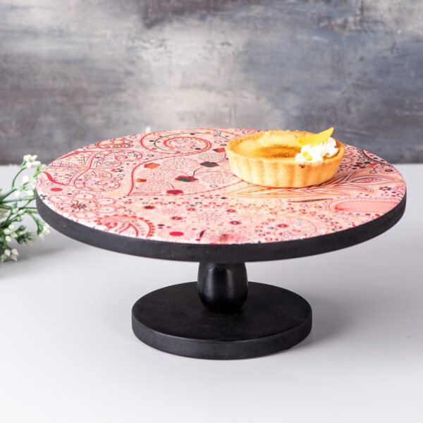 MacKenzie-Childs | Sterling Check Ceramic Fluted Cake Stand