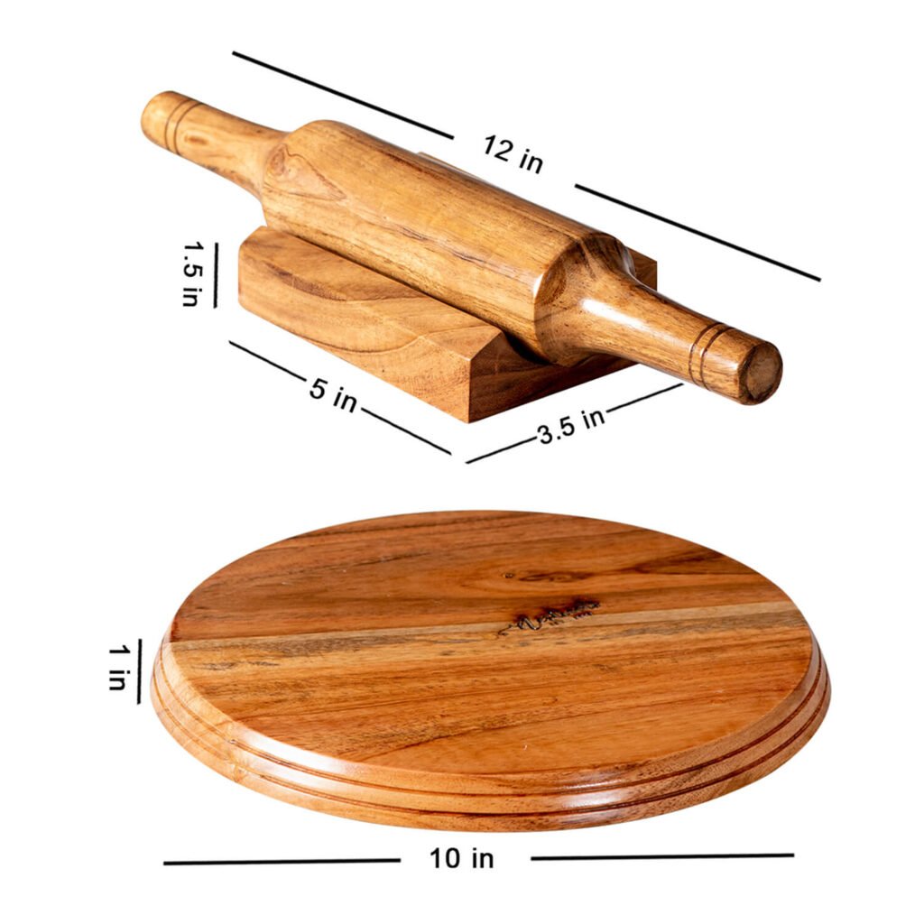 Rolling Board & Pin with Stand in Wood Best Buy Rolling Board & Pin